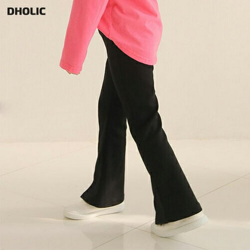 ブーツカットパンツ・u04159 キッズ【3~8才】【pt】【パンツ ズボン ロングパンツ ブーツカット 単色 無地 シンプル 