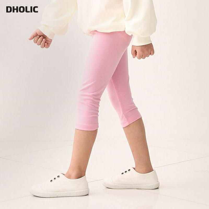 5COLORSクロップドレギンス・u04146 キッズ【3~8才】【pt】【レギンス ズボン パンツ クロップド丈 七分丈 7分