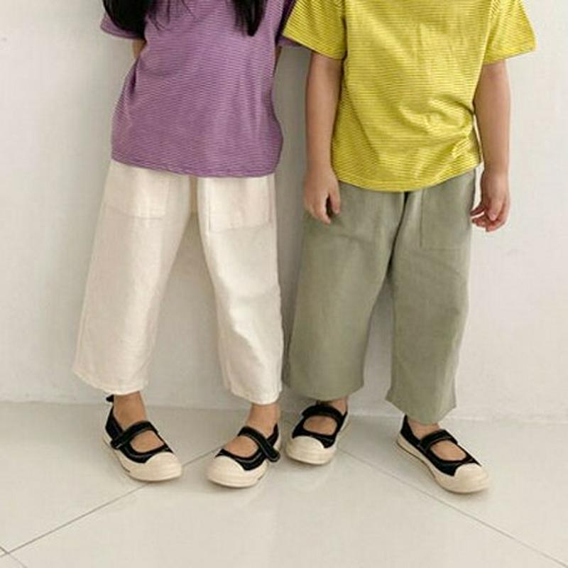 3COLORSコットンパンツ・u04149 キッズ【3~8才】【pt】【パンツ ロングパンツ 長ズボン ズボン コットン 綿 単