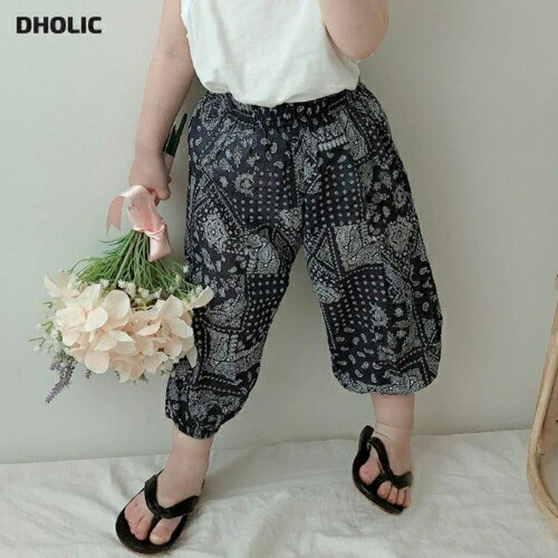 【新作10%OFF】クロップドペイズリー柄パンツ・u04251 キッズ【3~8才】【pt】【パンツ ズボン ロングパンツ ペイズ