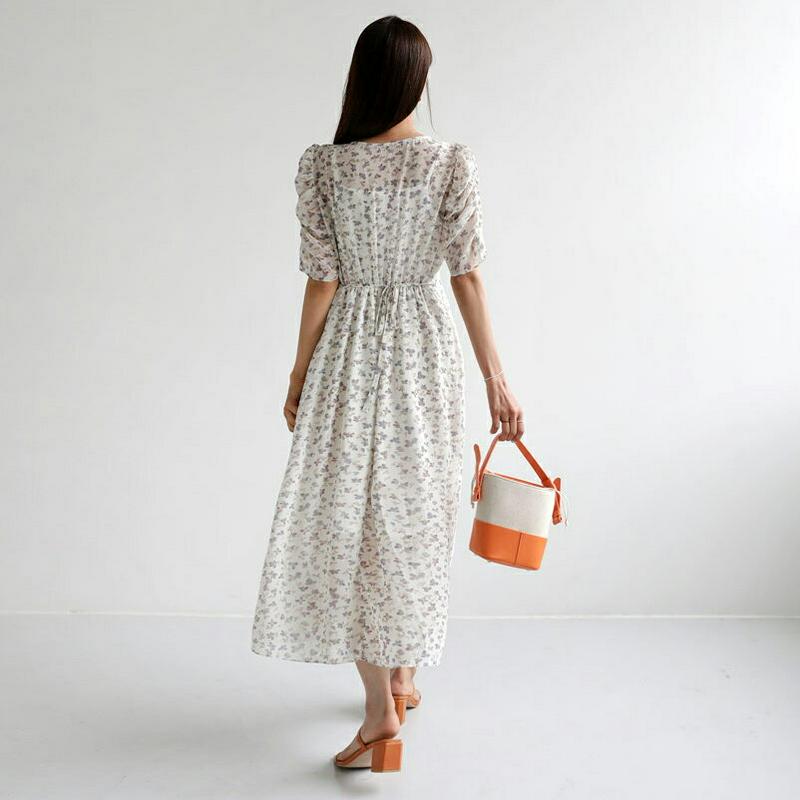 【新作10%OFF】Vネックフローラルワンピース・全2色・t56039 レディース【ops】【韓国 ファッション ワンピース ロ