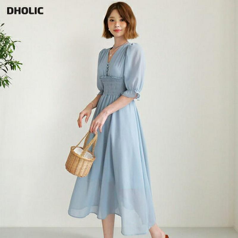 【新作10%OFF】ボタンシャーリングワンピース・全2色・e56038 レディース【ops】【韓国 ファッション ワンピース ロ