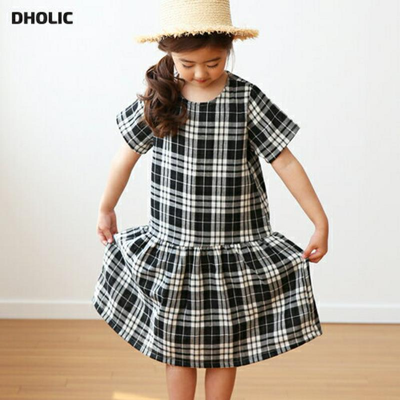 チェック柄ギャザーラインワンピース・p004109 キッズ【3~8才】【ops】【ワンピース ミディ丈 ミディワンピース チェック チェック柄 半袖 ハーフスリーブ 可愛い かわいい 女の子 春 夏 韓国 韓国子供服 子供 こども 子供服 こども服】【KIDS】