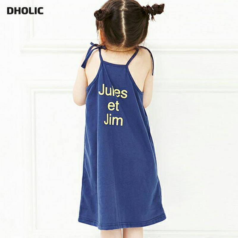 英字リボンキャミワンピース・p004120 キッズ【3~8才】【ops】【ワンピース ミディ丈 ミディワンピース スリーブレス ノースリーブ キャミソール ロゴ バックロゴ バックシャン 女の子 夏 韓国 韓国子供服 子供 こども 子供服 こども服】【KIDS】