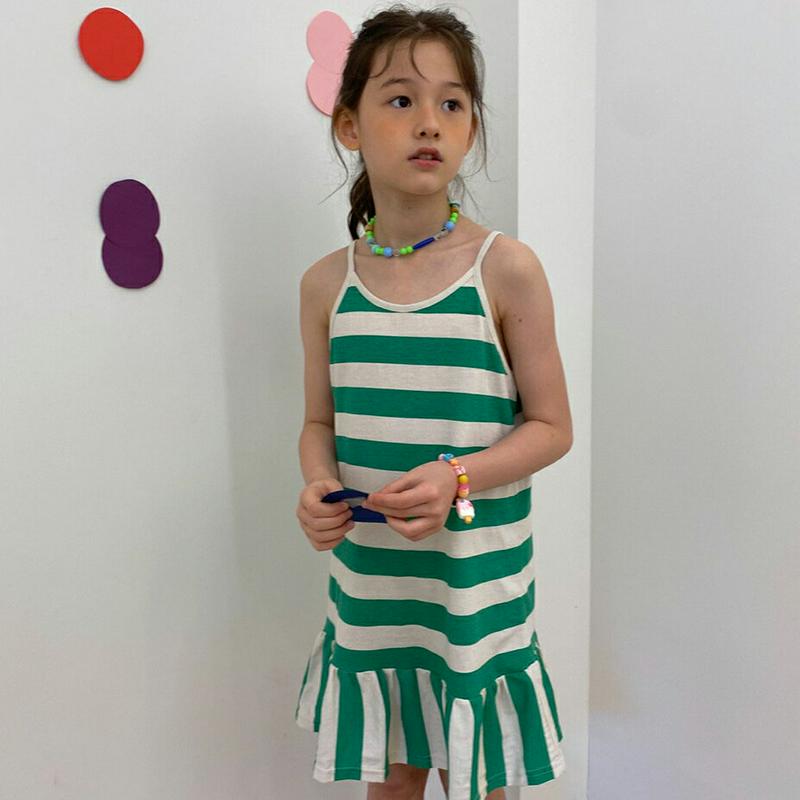 【新作10%OFF】ストライプキャミソールワンピース・u04277 キッズ【3~8才】【ops】【ワンピース ミニワンピース ス