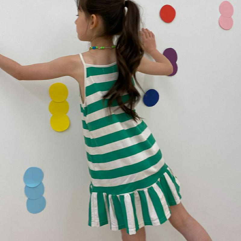 【新作10%OFF】ストライプキャミソールワンピース・u04277 キッズ【3~8才】【ops】【ワンピース ミニワンピース ス