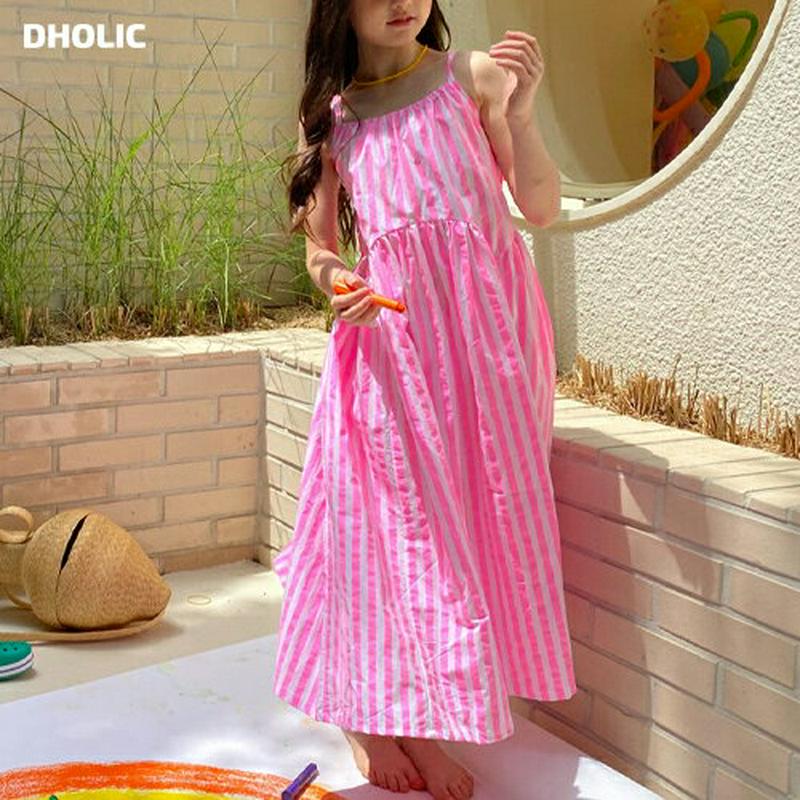 【新作10%OFF】キャミソールストライプワンピース・u04249 キッズ【3~8才】【ops】【ワンピース ロングワンピース 