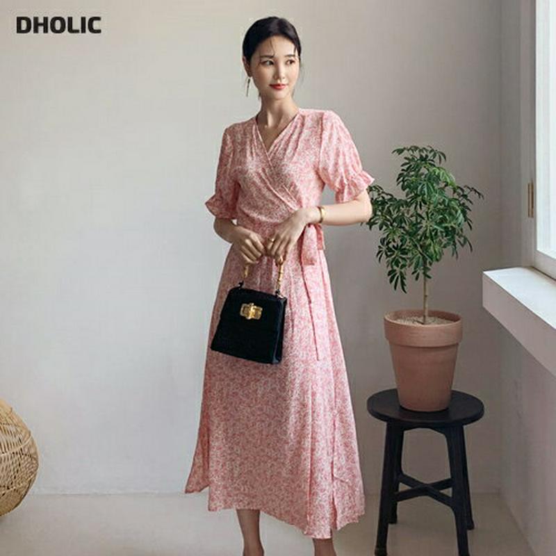 【只今10%OFF】ペイズリーラップワンピース・全2色・t60202 レディース【ops】【韓国 ファッション ロングワンピース