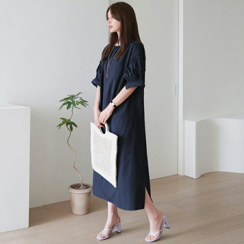 【只今10%OFF】2WAYギャザーワンピース・全2色・b62965 レディース【ops】【韓国 ファッション ワンピース ロン