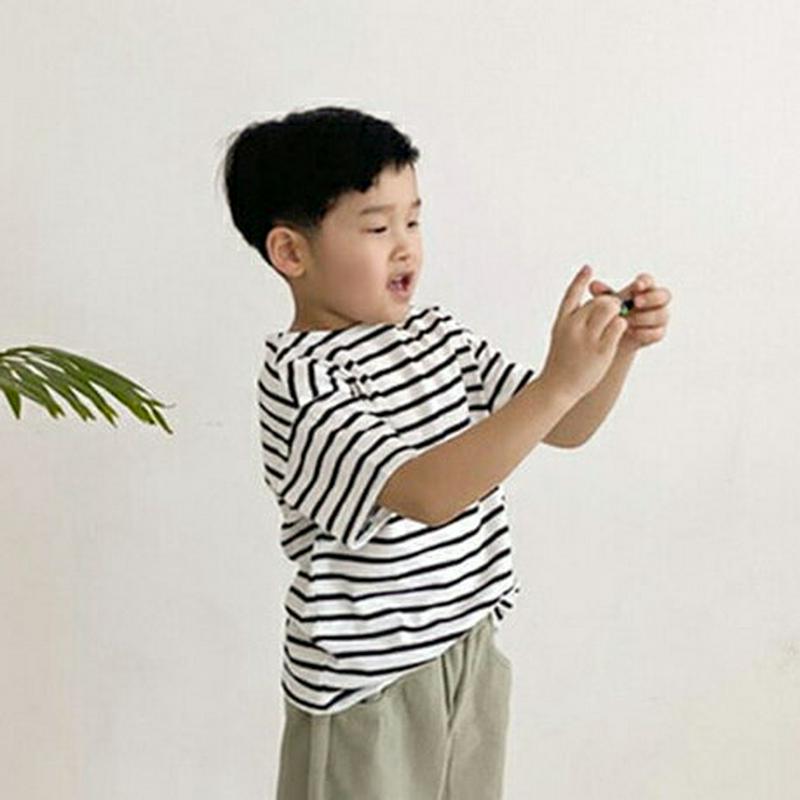 10COLORS長袖ボーダーTシャツ・u04148・キッズ 【3~8才】【tops】【韓国 ファッション トップス Tシャツ カ