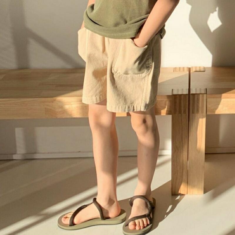 アウトポケットショートパンツ・u04063・キッズ 【3~8才】【pt】【韓国 ファッション ボトムス パンツ ハーフ ショート