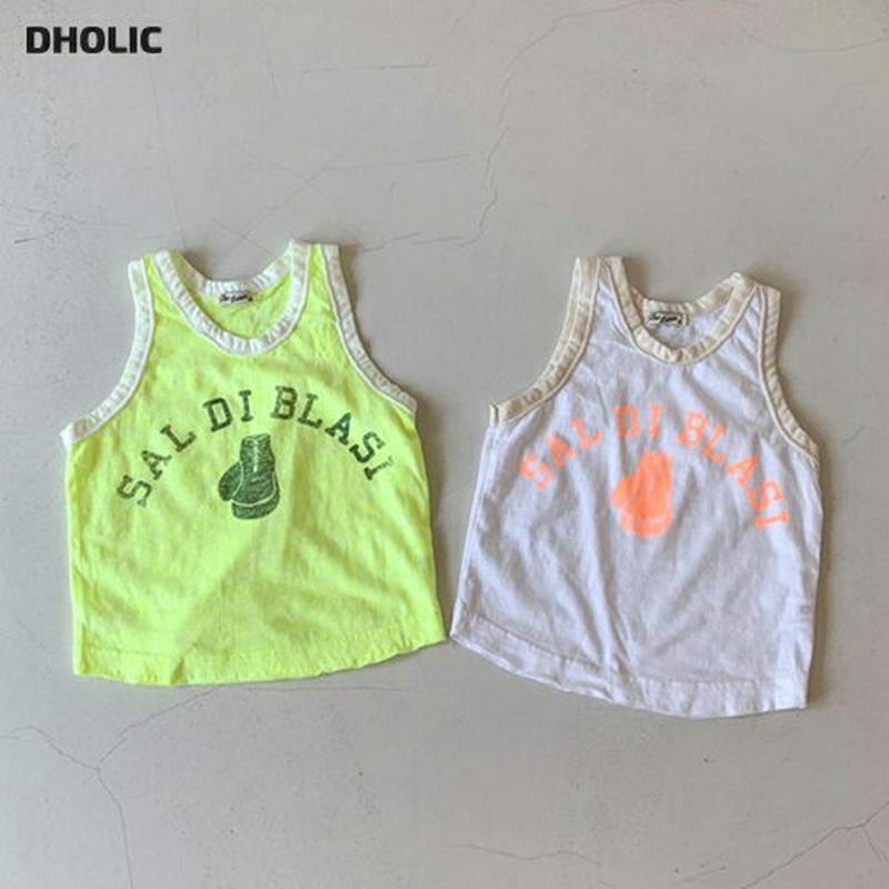ロゴネオンタンクトップ・u04072・キッズ 【3~8才】【tops】【韓国 ファッション トップス Tシャツ カットソー ノー