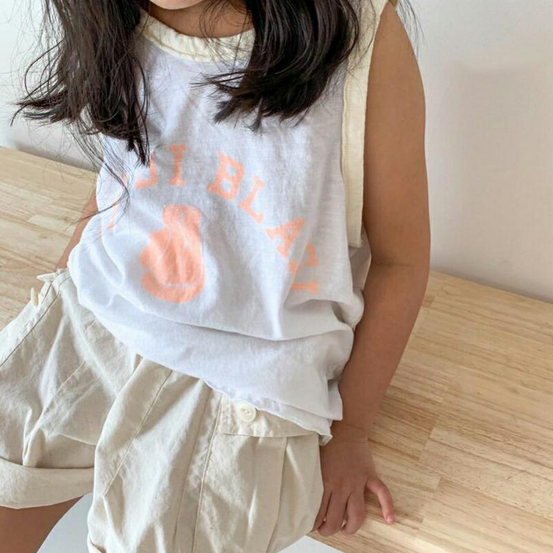 ロゴネオンタンクトップ・u04072・キッズ 【3~8才】【tops】【韓国 ファッション トップス Tシャツ カットソー ノー