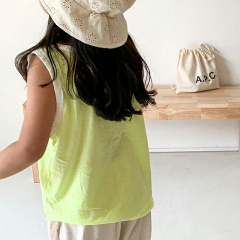ロゴネオンタンクトップ・u04072・キッズ 【3~8才】【tops】【韓国 ファッション トップス Tシャツ カットソー ノー