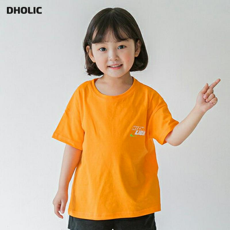 HighロゴTシャツ・u04062・キッズ 【3~8才】【tops】【韓国 ファッション トップス Tシャツ カットソー 半袖 