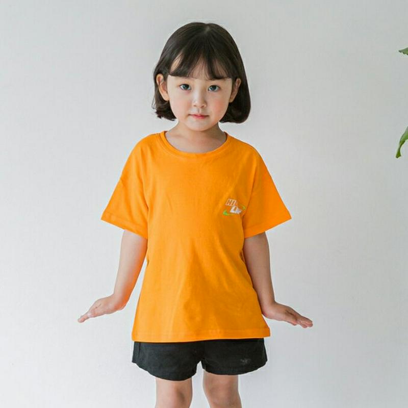 HighロゴTシャツ・u04062・キッズ 【3~8才】【tops】【韓国 ファッション トップス Tシャツ カットソー 半袖 