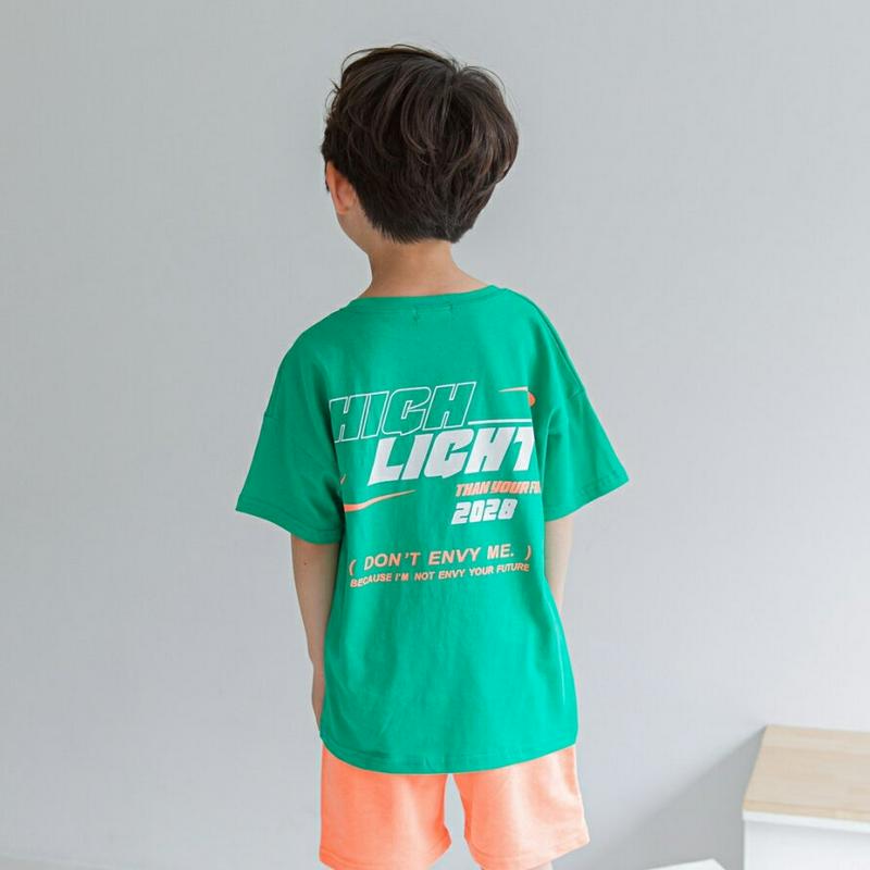 HighロゴTシャツ・u04062・キッズ 【3~8才】【tops】【韓国 ファッション トップス Tシャツ カットソー 半袖 