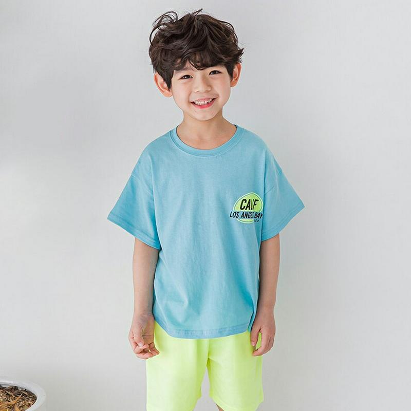 CALIFロゴTシャツ・u04061・キッズ 【3~8才】【tops】【韓国 ファッション トップス Tシャツ カットソー 半袖