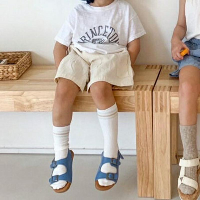 ハーフカーゴパンツ(クリーム)・u04060・キッズ 【3~8才】【pt】【韓国 ファッション ボトムス パンツ ハーフ ショー