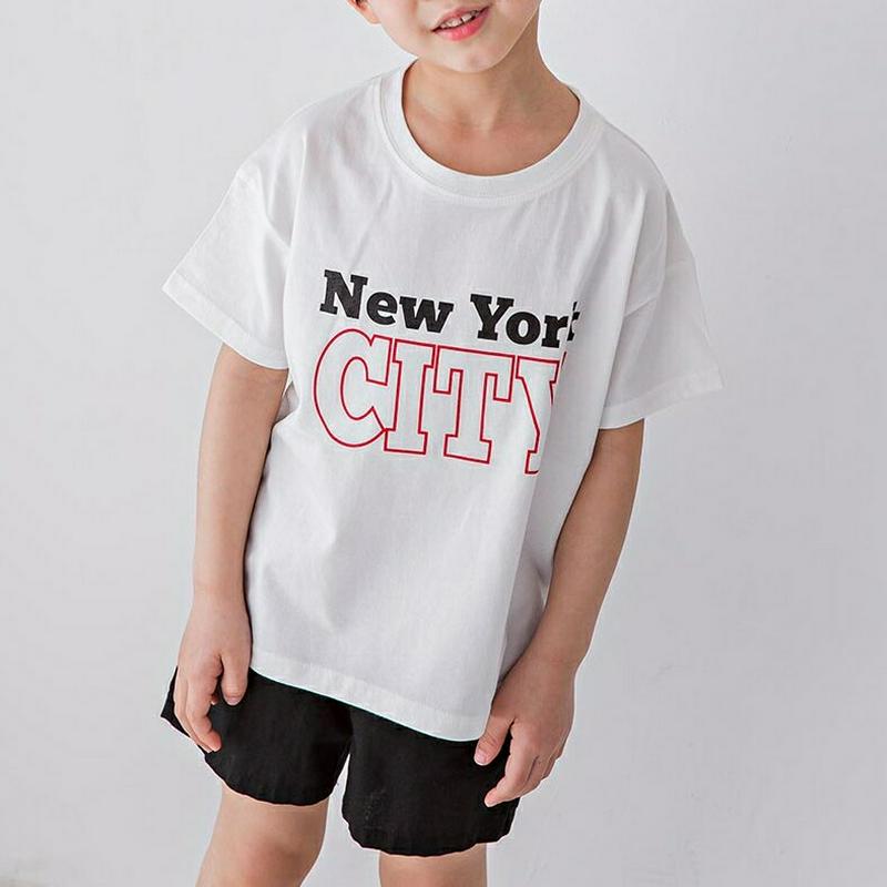 New york city半袖Tシャツ・u04094・キッズ 【3~8才】【tops】【韓国 ファッション トップス Tシャツ 