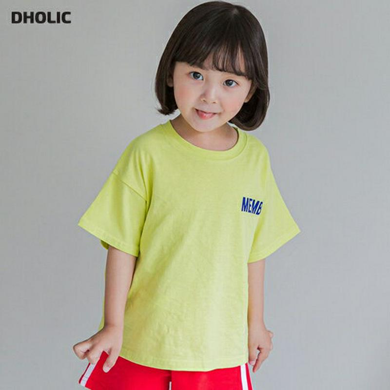 MEMBERバックロゴTシャツ・u04052・キッズ 【3~8才】【tops】【韓国 ファッション トップス Tシャツ カットソ