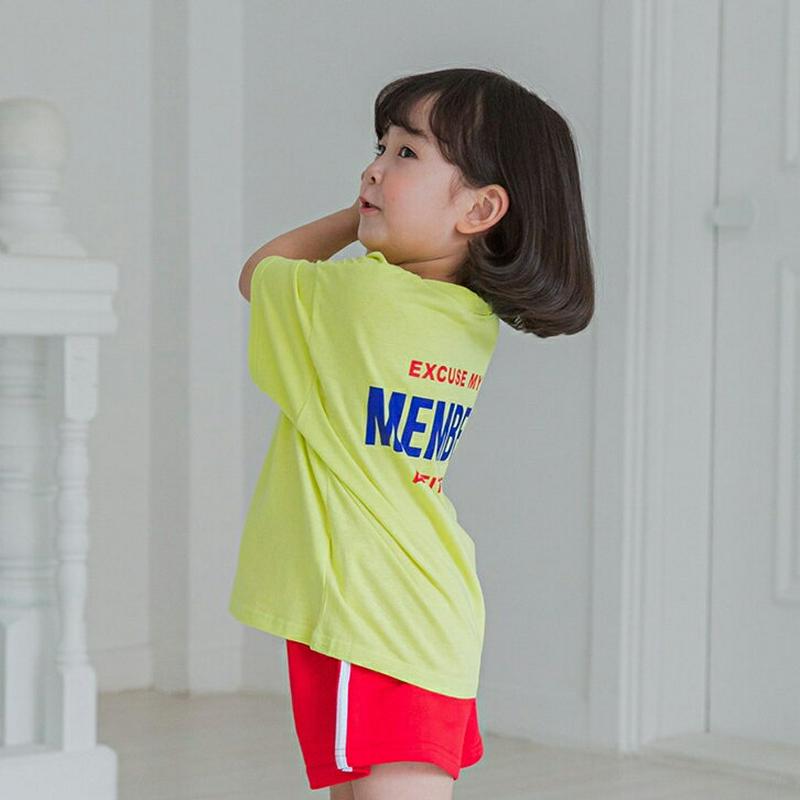 MEMBERバックロゴTシャツ・u04052・キッズ 【3~8才】【tops】【韓国 ファッション トップス Tシャツ カットソ