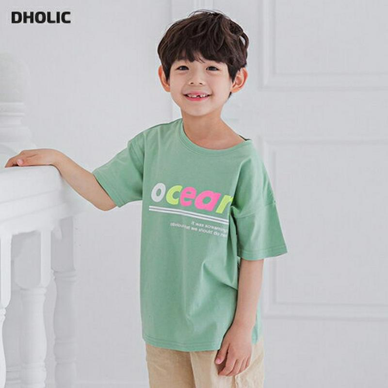 ocean半袖Tシャツ・u04056・キッズ 【3~8才】【tops】【韓国 ファッション トップス Tシャツ カットソー 半袖