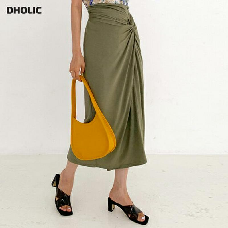 イージーツイストスカート・全4色・b56463 レディース【sk】【韓国 ファッション スカート ロング ロングスカート ツイス