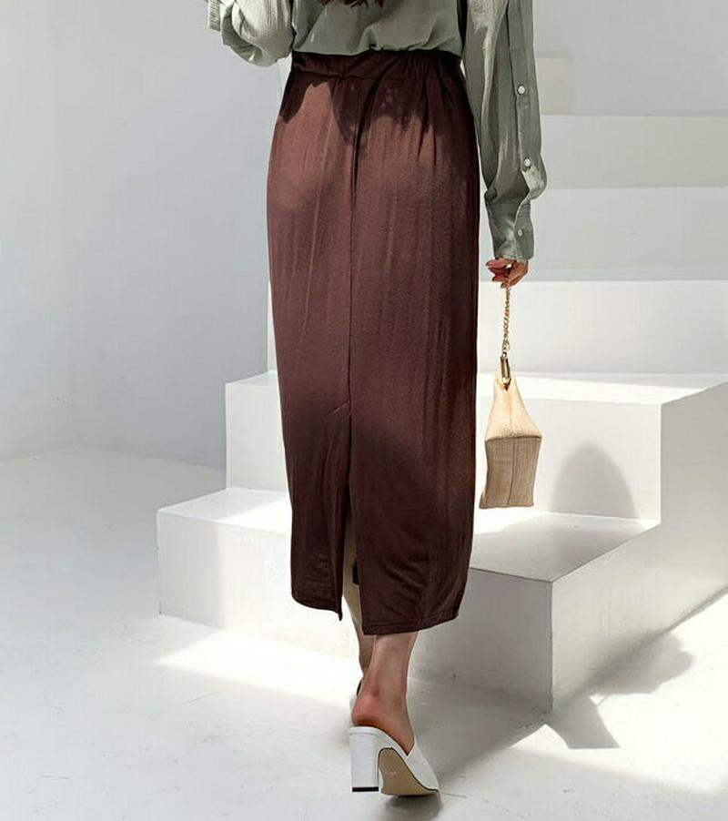 イージーツイストスカート・全4色・b56463 レディース【sk】【韓国 ファッション スカート ロング ロングスカート ツイス