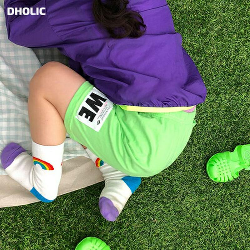 ラベルショートパンツ・u04090・キッズ 【3~8才】【pt】【韓国 ファッション ボトムス パンツ ハーフ ショート 半ズボ