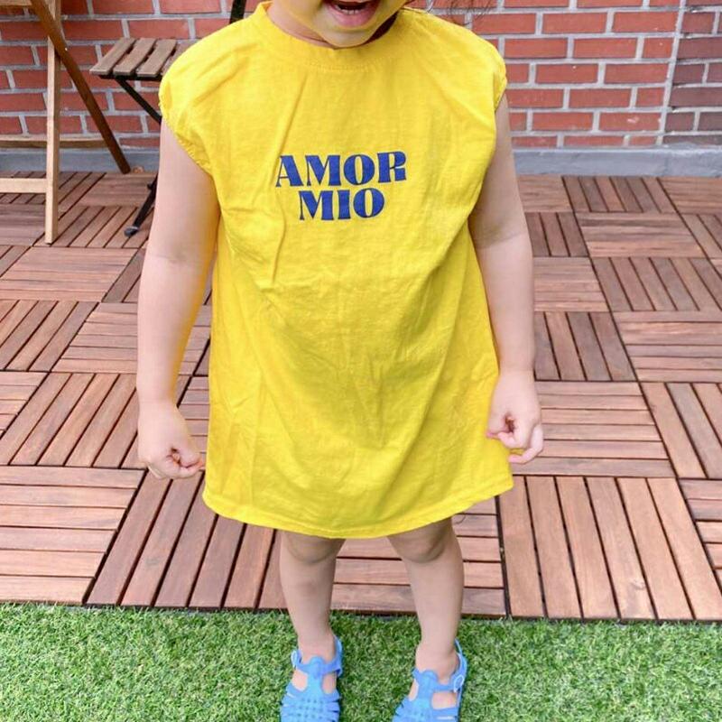 AMORワンピース・u04059・キッズ 【3~8才】【ops】【韓国 ファッション ワンピース ミニ ショート チュニック ラ
