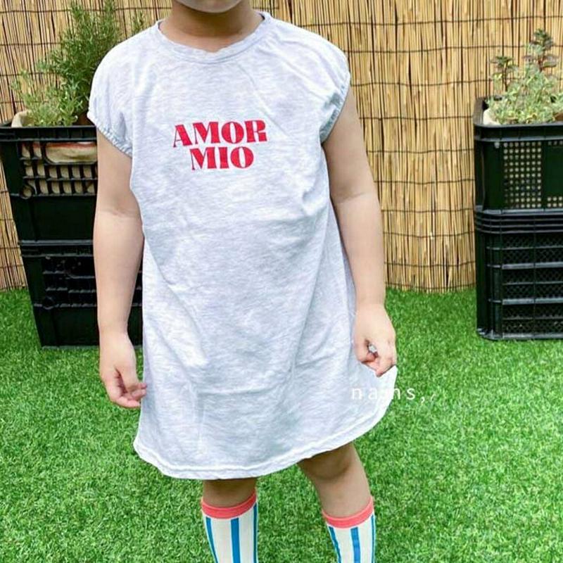 AMORワンピース・u04059・キッズ 【3~8才】【ops】【韓国 ファッション ワンピース ミニ ショート チュニック ラ