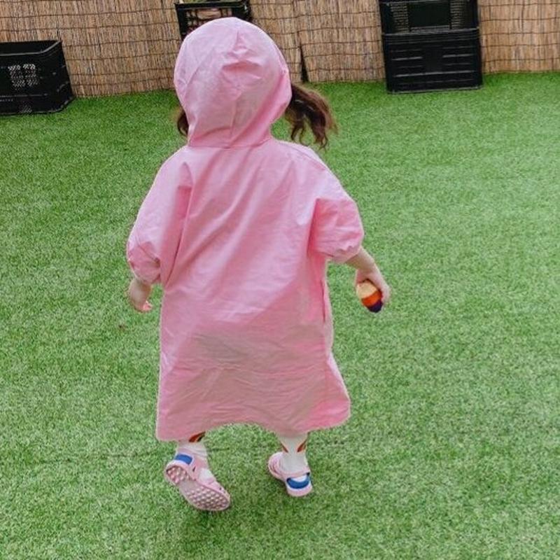 コットンフーデットワンピース・u04070・キッズ 【3~8才】【ops】【韓国 ファッション ワンピース ロング マキシ フー