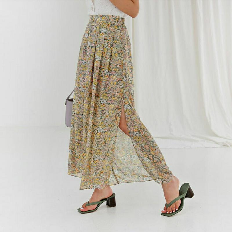 シフォンフローラルパンツ・全2色・b56450 レディース【pt】【韓国 ファッション ボトムス　ズボン　ロングパンツ　花柄　フ