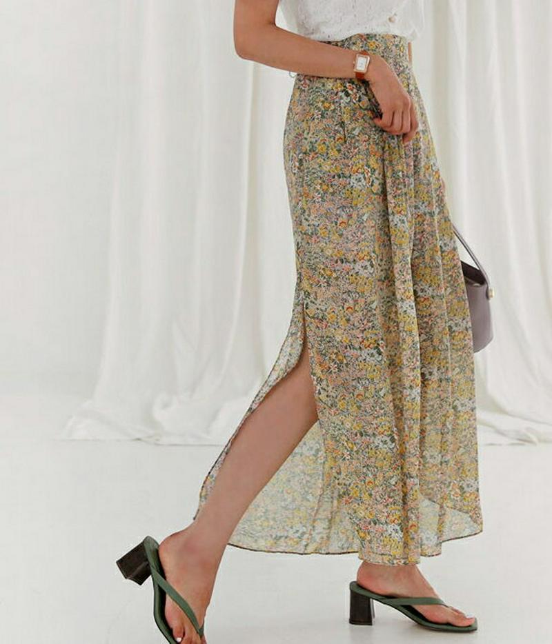 シフォンフローラルパンツ・全2色・b56450 レディース【pt】【韓国 ファッション ボトムス　ズボン　ロングパンツ　花柄　フ