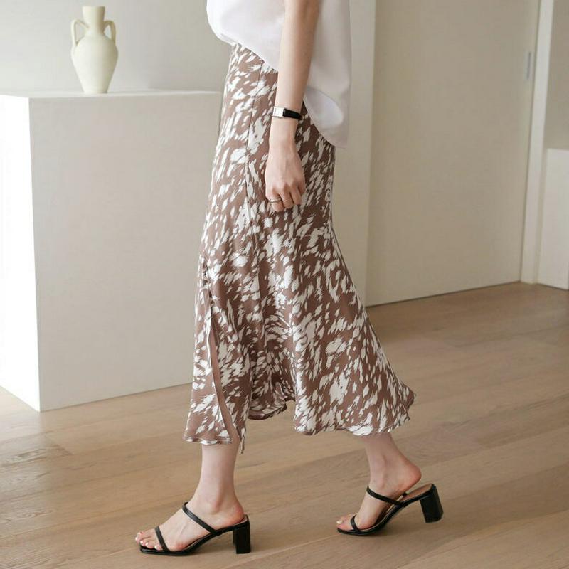 パターンフレアスカート・全2色・t62975 レディース【sk】【韓国 ファッション スカート ミディ丈 ミディスカート 総柄 