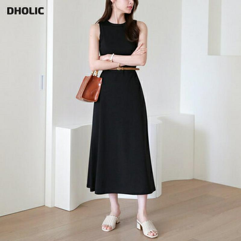 スリーブレスフレアワンピース・全4色・t62963 レディース【ops】【韓国 ファッション ワンピース ロング ロングワンピー