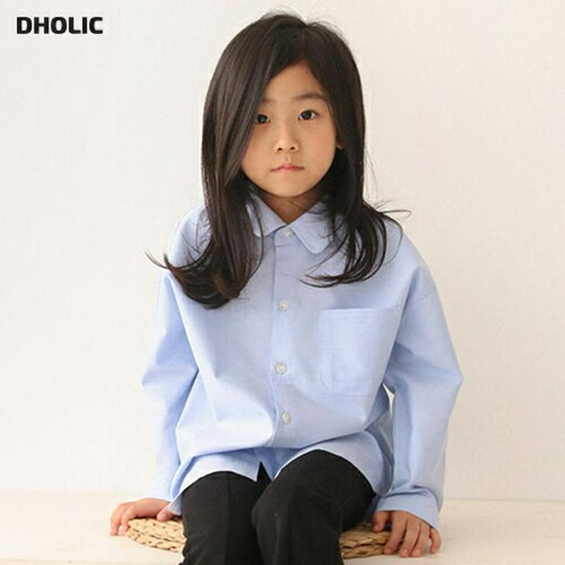 【新作10%OFF】ワンポケットコットンシャツ・u04252・キッズ 【3~8才】【bl】【韓国 ファッション トップス シャツ