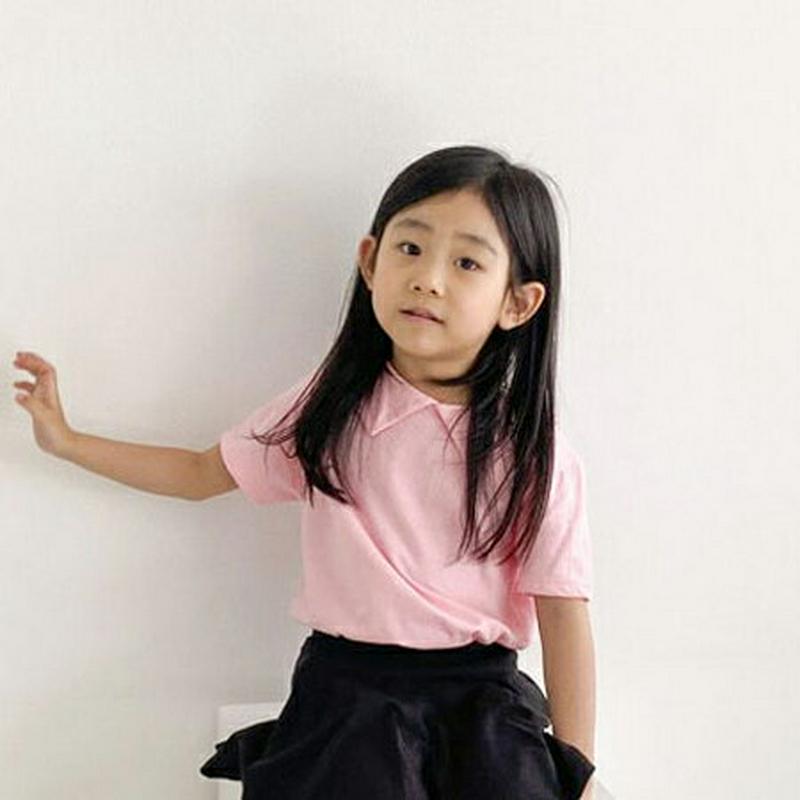 【新作10%OFF】カラーTシャツ・u04253・キッズ 【3~8才】【tops】【韓国 ファッション トップス Tシャツ カッ