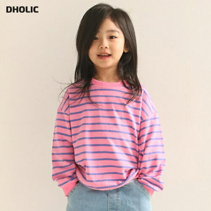 【新作10%OFF】パッチポイントボーダースウェット・u04194・キッズ 【3~8才】【tops】【韓国 ファッション トップ