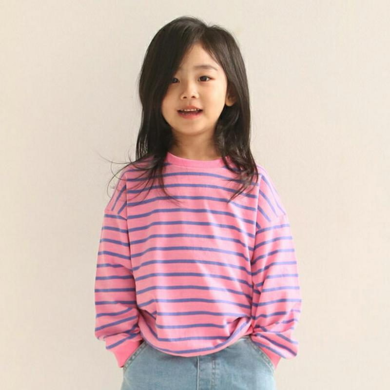 【新作10%OFF】パッチポイントボーダースウェット・u04194・キッズ 【3~8才】【tops】【韓国 ファッション トップ