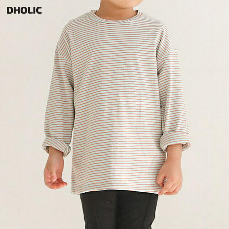【新作10%OFF】ボーダー長袖Tシャツ・u04219 キッズ【3~8才】【tops】【トップス Tシャツ 長袖 ボーダー 柄　