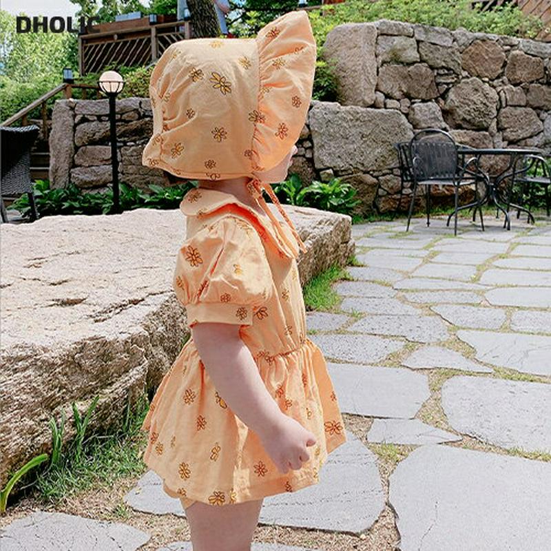 【只今10%OFF】フリル帽子付フラワーボディスーツワンピース・u04038 キッズ【0~2才】【bc】【ボディースーツ ボディ