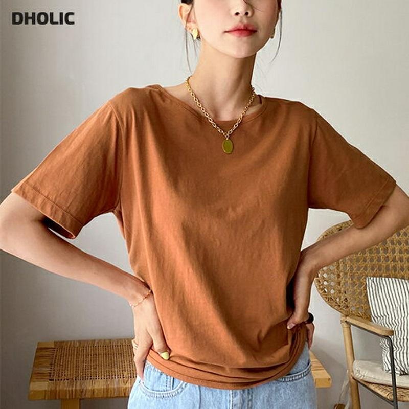 バックドロストTシャツ・全4色・t55987 レディース【tops】【韓国 ファッション トップス Tシャツ 半袖 ハーフスリー