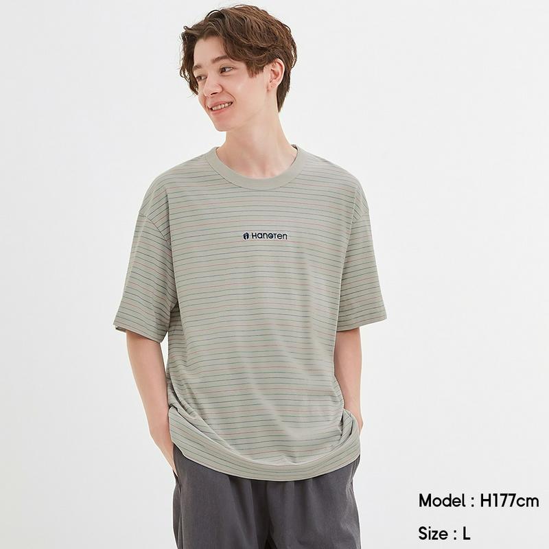 ボーダービッグT(5分袖)Hang Ten3