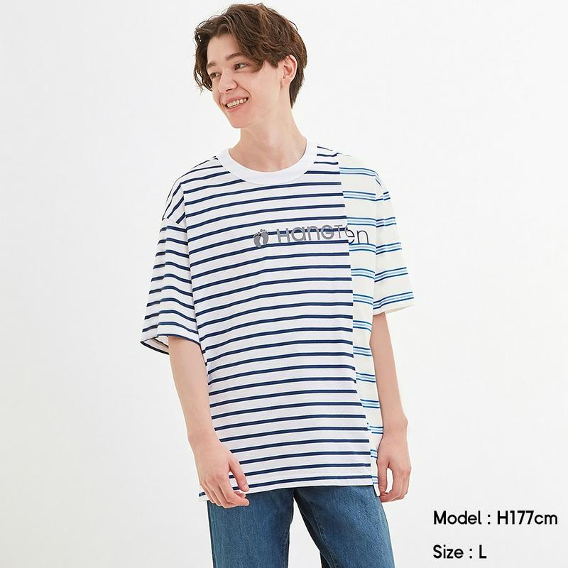 ボーダービッグT(5分袖)Hang Ten4