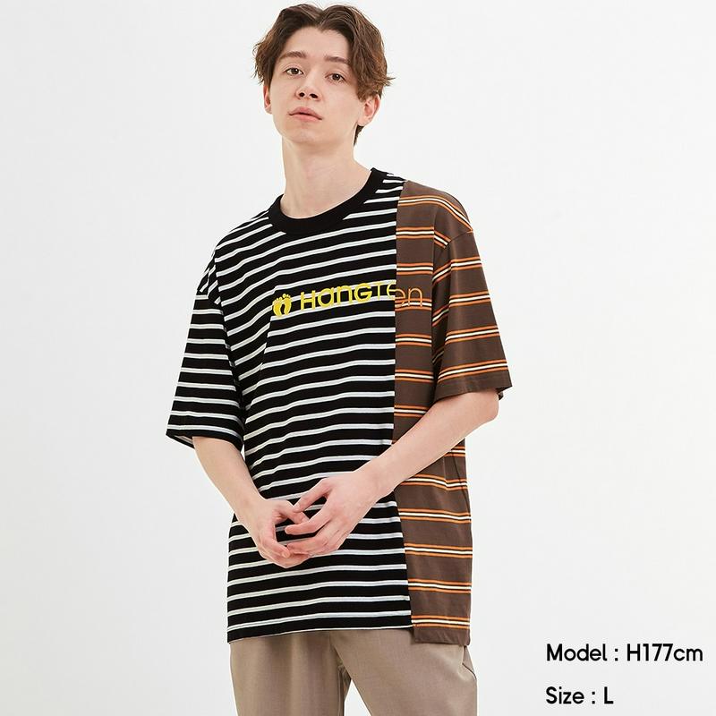 ボーダービッグT(5分袖)Hang Ten4