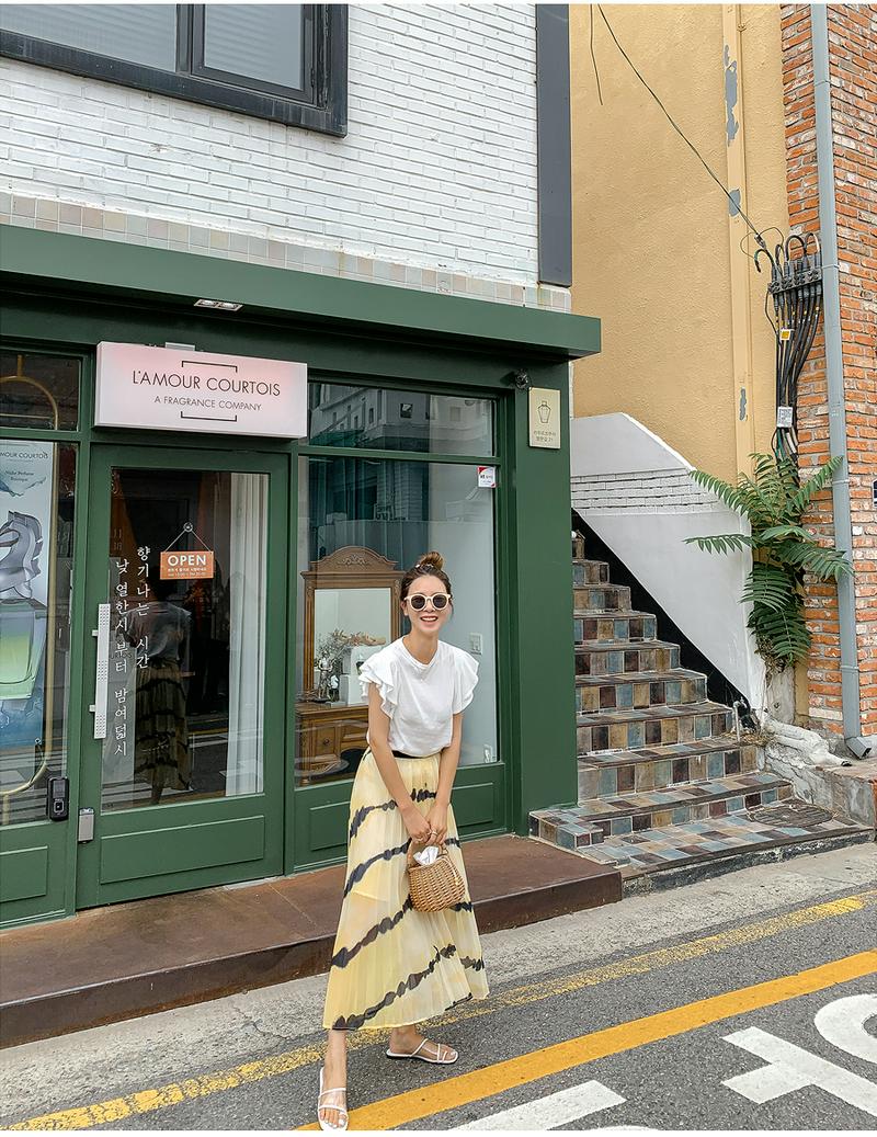 ティアードフリル袖Tシャツ