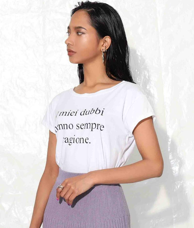 レタープリントTシャツ