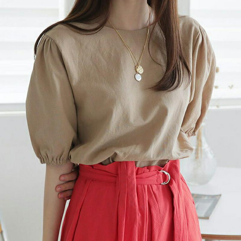 【新作10%OFF】2WAYボタンストラップブラウス・全2色・t63025 レディース【tops】【韓国 ファッション トップス